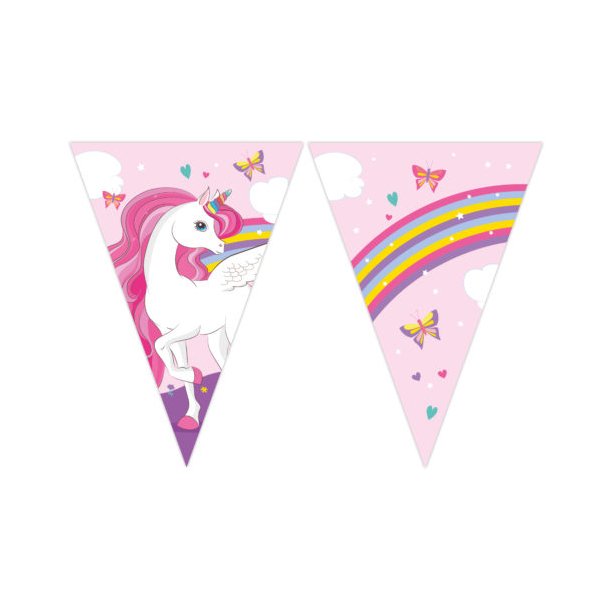 1 Flag Banner FSC (9 FLAGS)  UNICORN RAINBOW COLORS