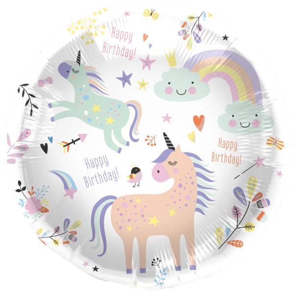 Folie Ballon - Unicorns &amp; Rainbows - 45 cm