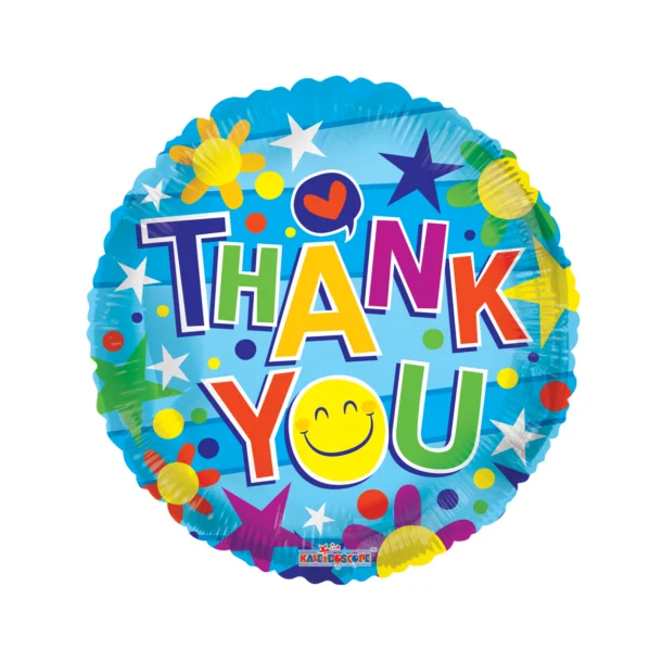 FOILBALLON RUND 18&Prime; - THANK YOU SMILEY 