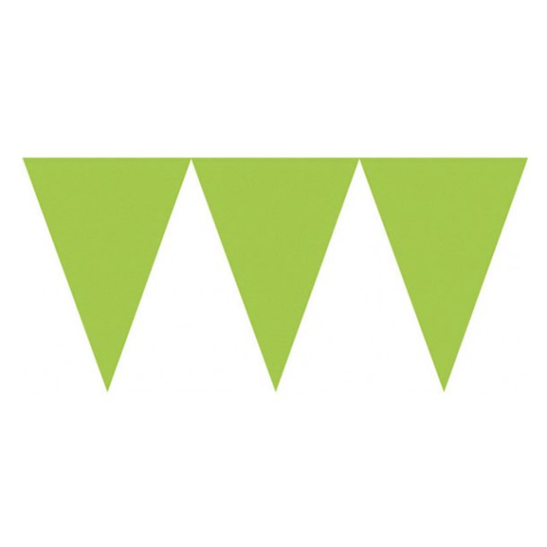 Vimpelguirlande plast,  4,5 meter, Lime grn