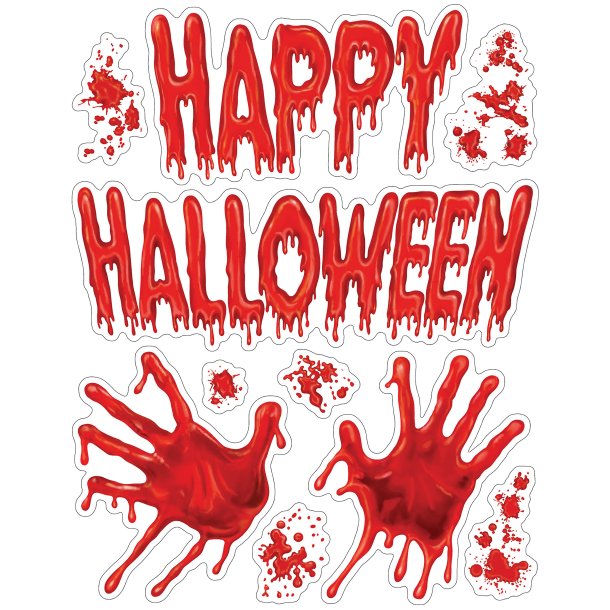 Halloween blodige vindues stickers