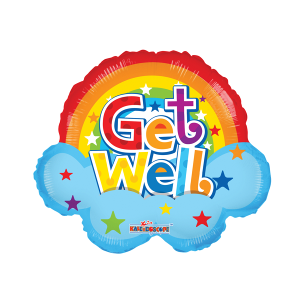 Folie Ballon, RAINBOW GET WELL, 46cm