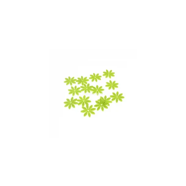 Filt Blomster - Lime - 3cm -18stk