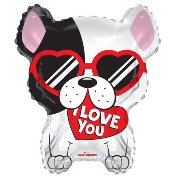 Hund folie ballon - I Love You