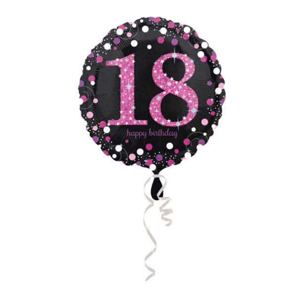18 rs folieballon lyserd slv stjerner - 45 cm