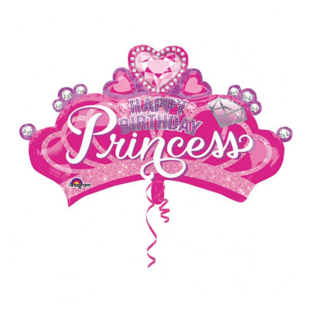 Prinsesse krone folieballon - 48 cm