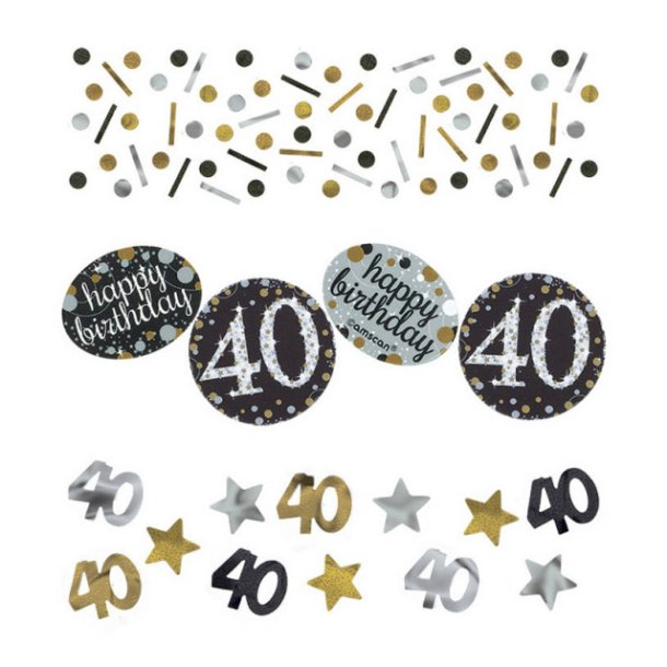 40 rs Fdselsdag konfetti