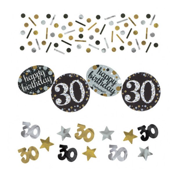 30 rs Fdselsdag konfetti