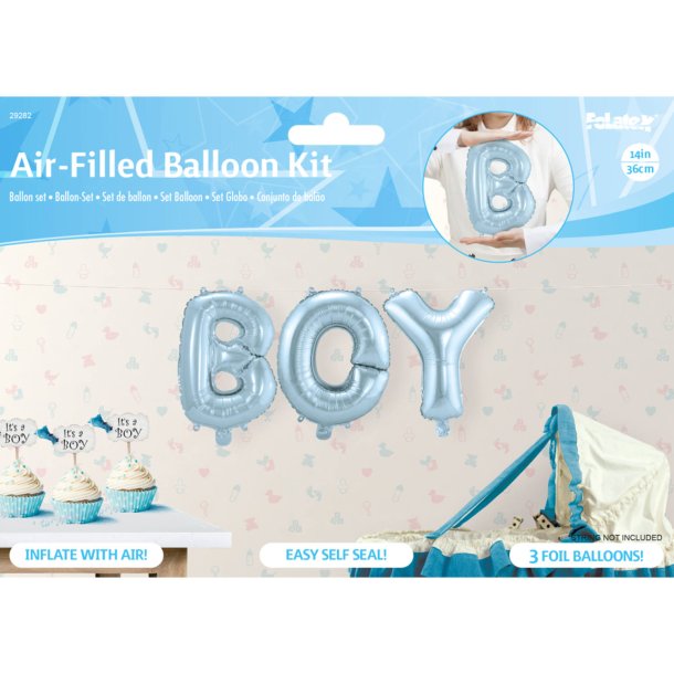 Folie ballon st, boy, lysebl