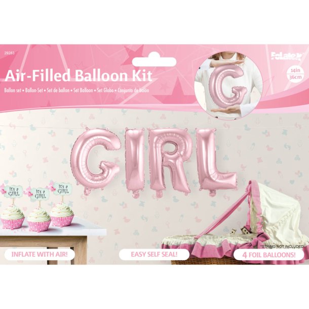 Baby Pink Folie Ballon St Girl