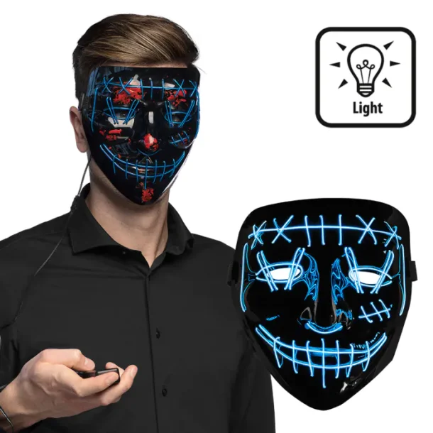 LED mask Killer smile blue