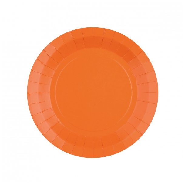 Pap Tallerkner - Orange -18 cm