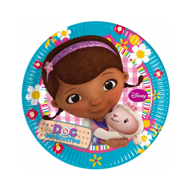 8 Pap Tallerkner 23cm  DOC MCSTUFFINS