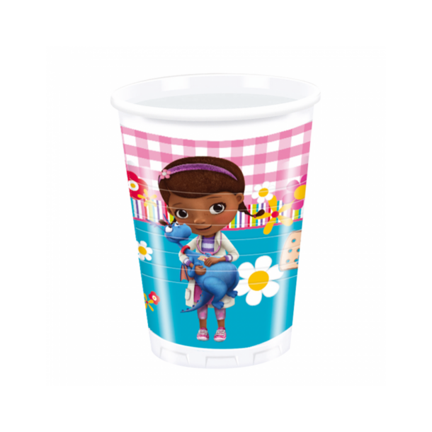 8 Plastik kopper 200 ml  DOC MCSTUFFINS