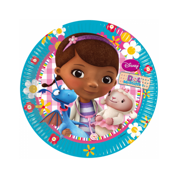 8 Pap Tallerkner 20cm  DOC MCSTUFFINS