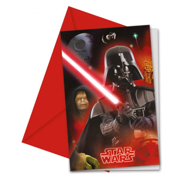 Star Wars Final Battle invitationer 6 stk.
