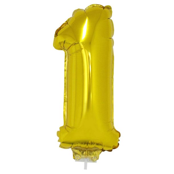 Ballon tal i folie  1 (Guld) - 40 cm.