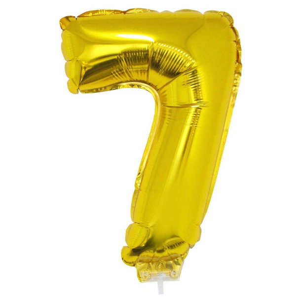 Ballon tal i folie  7 (Guld) - 40 cm.