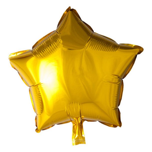 Guld stjerne folieballon - 46 cm