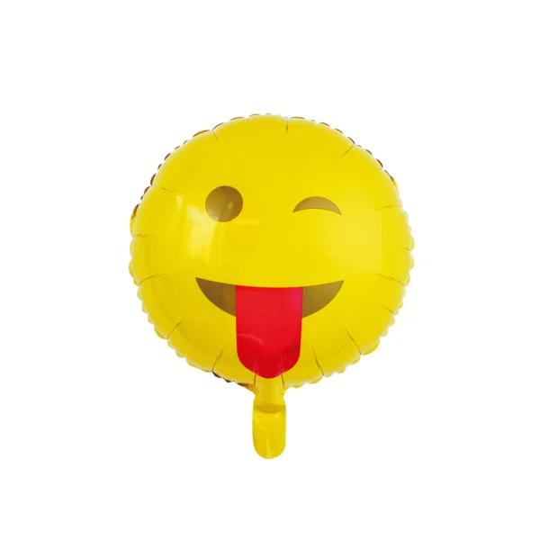 FOILBALLON RUND 18&Prime; - EMOJI TONGUE