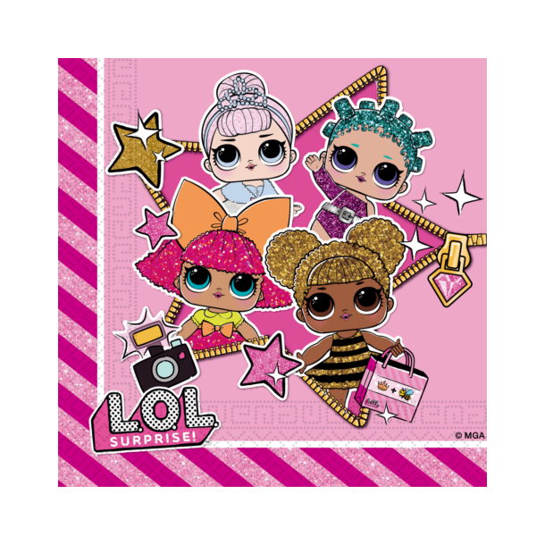 LOL GLITTERATI - 20 Servietter 33X33 cm