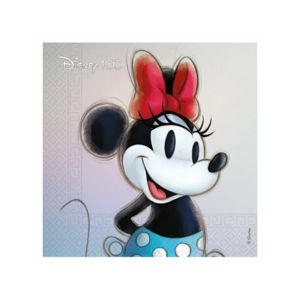 20 Servietter FSC 33X33cm MINNIE  DISNEY 100