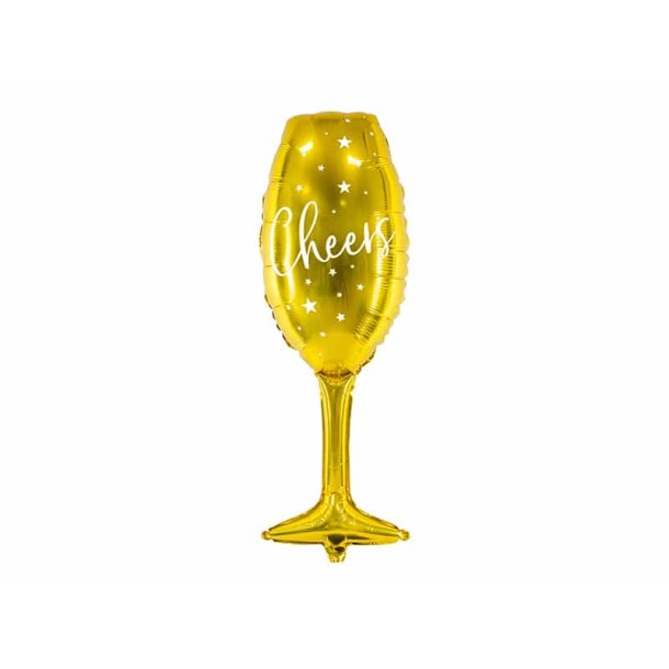 Champagne glas guld ballon