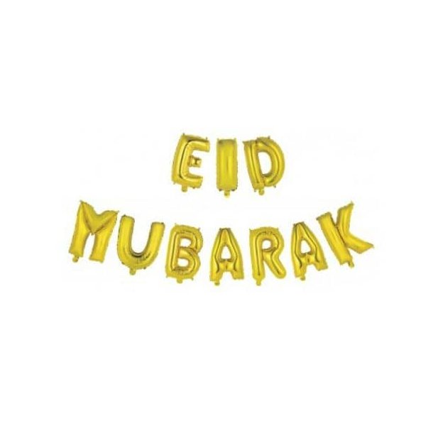 Eid Mubarak Folieballoner Guld