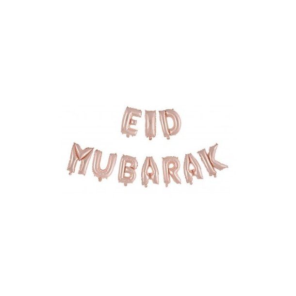 Eid Mubarak Folieballoner Rosaguld