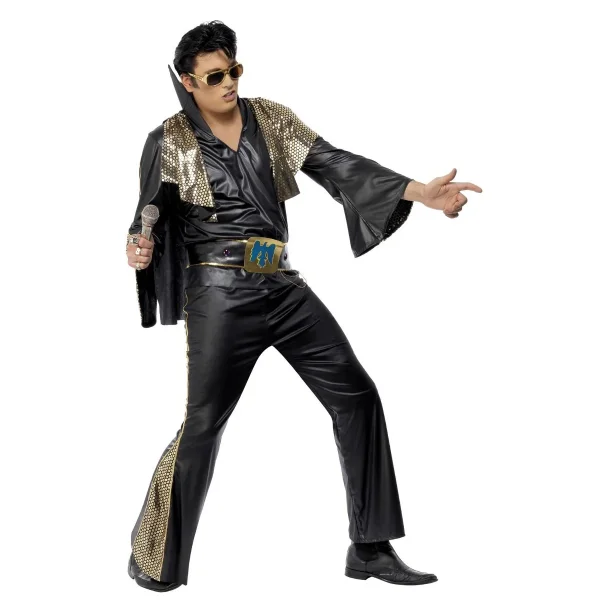 Elvis Kostume i sort - official