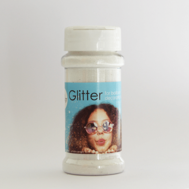 Glitter 100 gram hvid