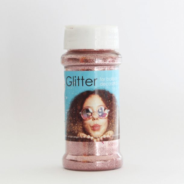 Glitter 100 gram rosa guld