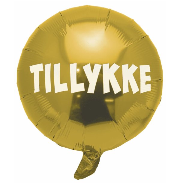 Guld folieballon tillykke