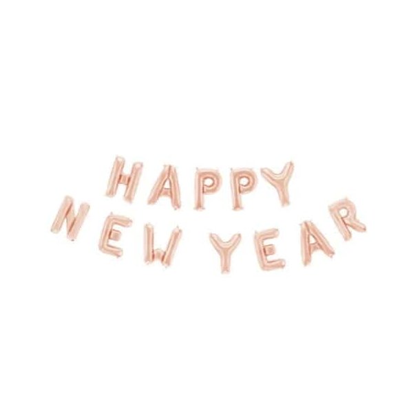 Happy New Year Rose gold Foliebogstaver