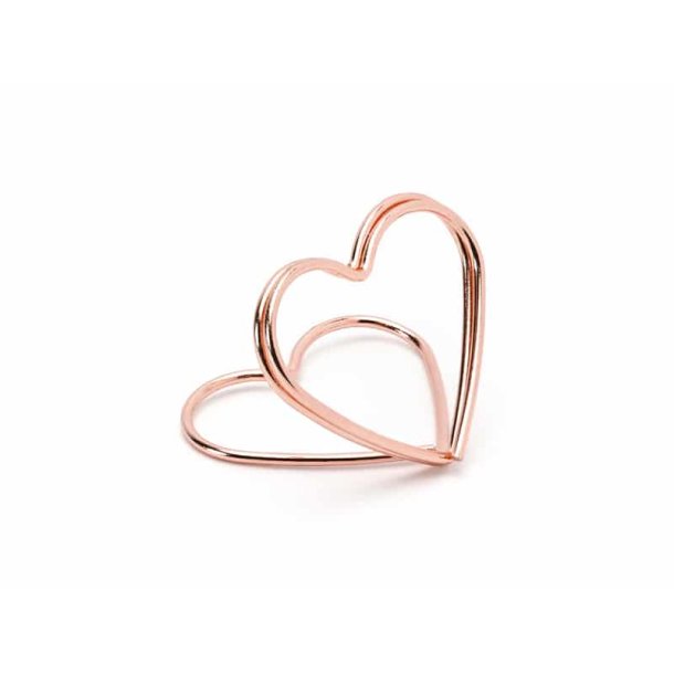 Hjerte Bordkort Holder Rose Gold