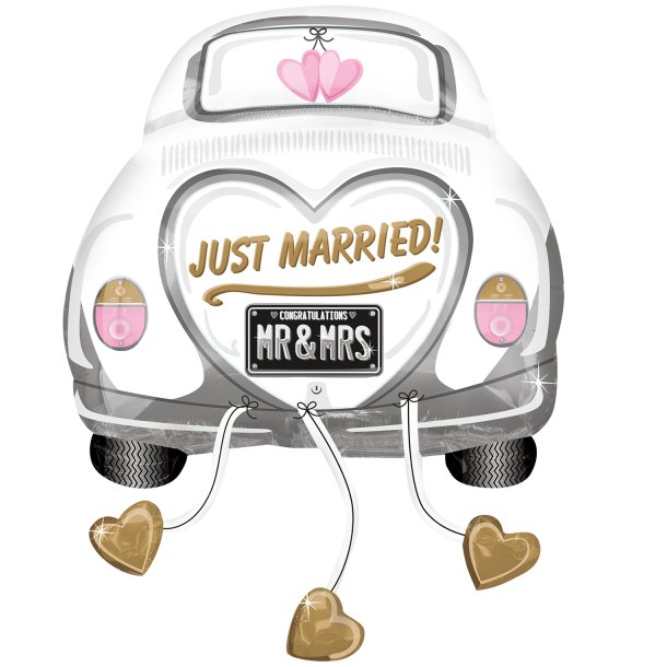 Just Married Bil folieballon XL