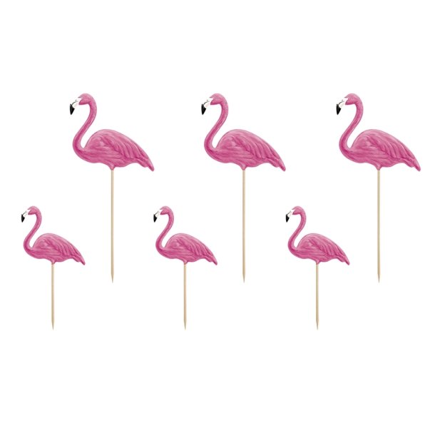 Flamingo sticks - 6 stk.