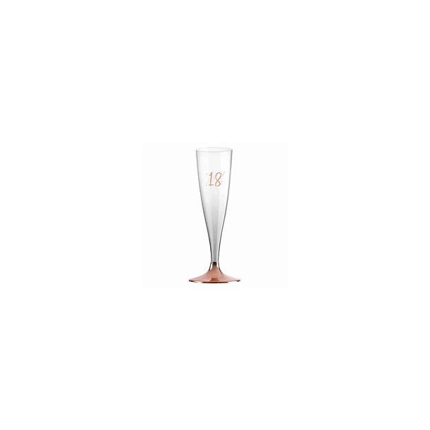 Champagneglas, 18 r, Rosa gold