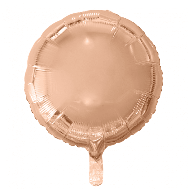 Rosa Guld rund folieballon - 46 cm