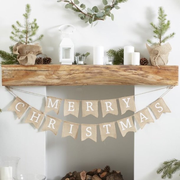 Rustic Merry Christmas Guirlande 2,5 meter