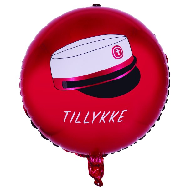 Tillykke med huen rd studenter folieballon