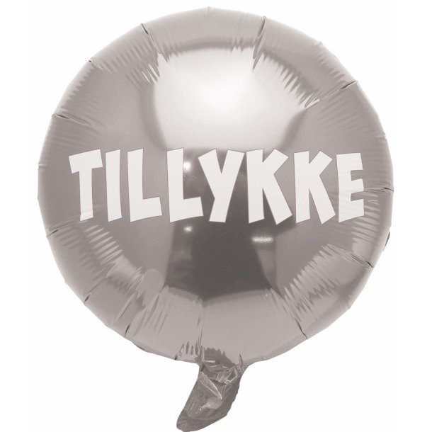 Slv folieballon tillykke