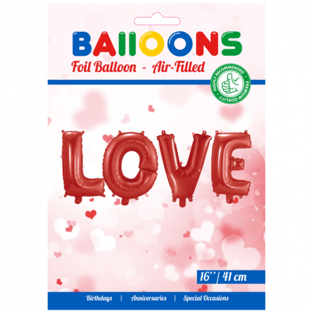 Folieballon LOVE, rd   41 cm