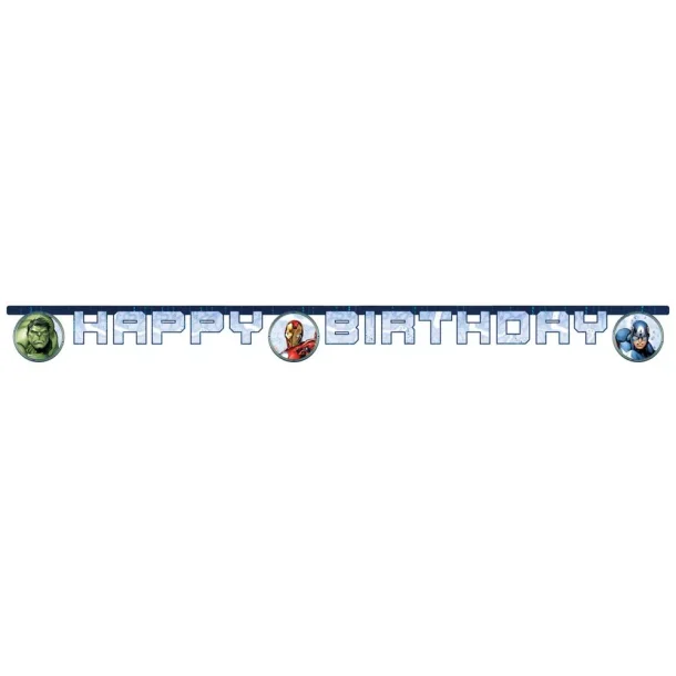 Happy Birthday Banner FSC  Avengers Infinity Stones