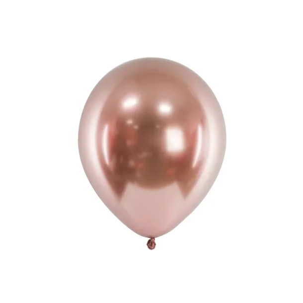 spejl ballon 30cm, rose gold - 50 stk.