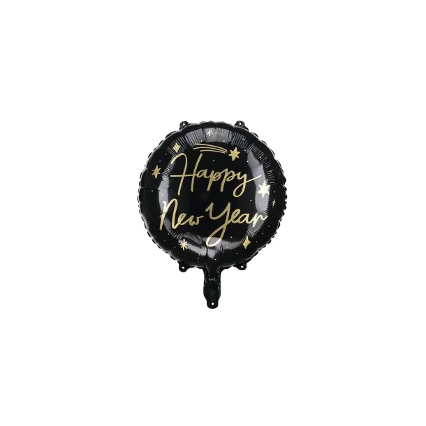 Foil balloon Happy New Year, 45 cm, Sort