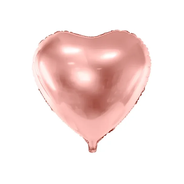 Folie ballon - hjerte - 61cm, rose gold