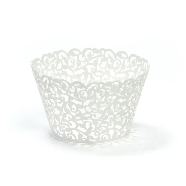 Cupcake wrappers, white, 5.5 x 8.5cm