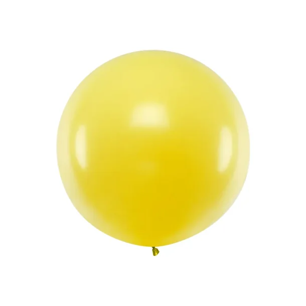 Rund Ballon 1m, Pastel Gul