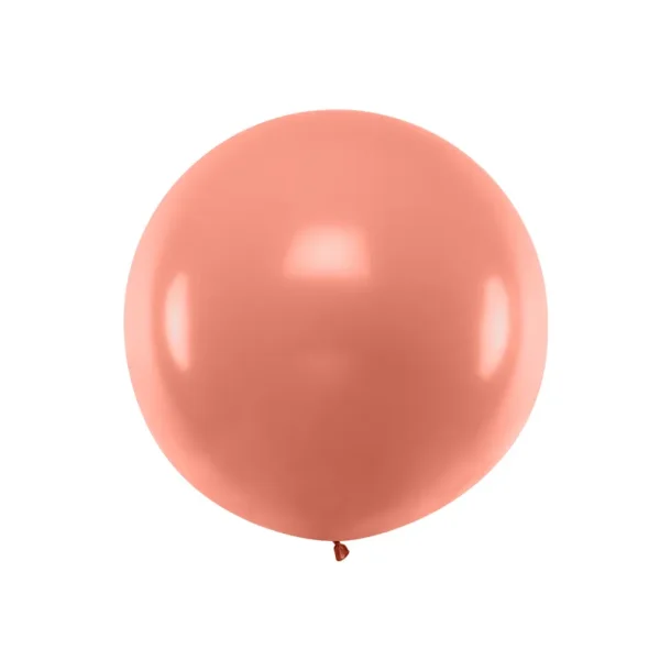 Rund Ballon 1m, metallic Rose Gold